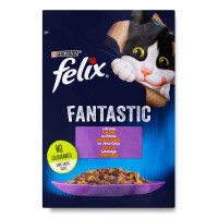 Felix (Феликс) Fantastic - Влажный корм с ягненком для котов (кусочки в желе) (85 г) в E-ZOO