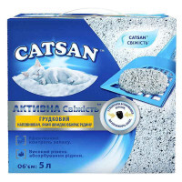 Catsan (Кэтсан) Active Fresh – Наполнитель Активная свежесть кварцевый, комкующийся для кошачьего туалета (5 л)