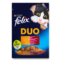 Felix (Фелікс) Duo - Вологий корм з індичкою та печінкою для котів (шматочки в желе) (85 г) в E-ZOO