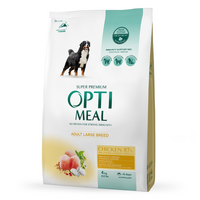 OptiMeal (ОптиМил) Chicken Maxi Adult Dog – Сухой корм с курицей для собак крупных пород (12 кг) в E-ZOO