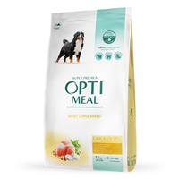 OptiMeal (ОптиМил) Chicken Maxi Adult Dog – Сухой корм с курицей для собак крупных пород (12 кг) в E-ZOO