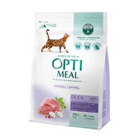 OptiMeal (ОптиМил) Duck Hairball Control Cat – Сухой корм с уткой для кошек, способствующий выведению шерсти из ЖКТ (10 кг) в E-ZOO