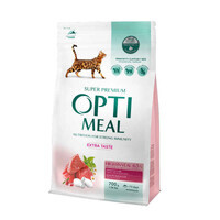 OptiMeal (ОптиМил) Veal Extra Taste Cat – Сухой корм с высоким содержанием телятины для котов (200 г +100 г) в E-ZOO