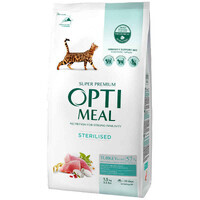 OptiMeal Turkey Sterilized Cat – Сухий корм з індичкою та вівсом для стерилізованих котів (1,5 кг) в E-ZOO