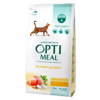OptiMeal (ОптиМил) Chicken Nutrient Balance Cat – Сухой корм с курицей для взрослых котов (1,5 кг) в E-ZOO