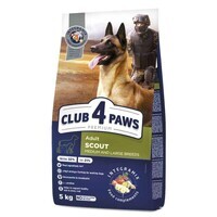 Club 4 Paws (Клуб 4 Лапи) Premium Adult Scout Large&Medium Breed Chicken - Сухий корм з куркою для робочих собак середніх та великих порід (5 кг) в E-ZOO