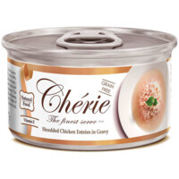Cherie (Шері) Cat Shredded Chicken Entrees in Gravy - Вологий корм з куркою для дорослих кішок (шматочки в соусі) (80 г) в E-ZOO