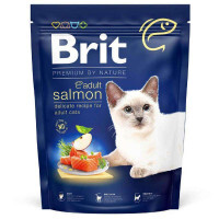 Brit Premium (Брит Премиум) by Nature Cat Adult Salmon - Сухой корм с лососем для взрослых котов всех пород (300 г) в E-ZOO