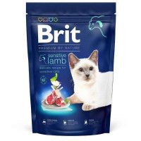 Brit Premium (Брит Премиум) by Nature Cat Sensitive Lamb - Сухой корм с ягнёнком для взрослых котов с чувствительным пищеварением (300 г) в E-ZOO
