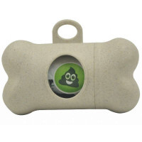 M-Pets (М-Петс) Poo Bamboo Waste Bag Dispenser - Диспенсер из бамбука с органическими мешками для отходов жизнедеятельности животных (Комплект)