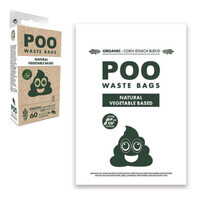 M-Pets (М-Петс) POO Dog Waste Bags Non Scented – Биологически разлагаемые пакеты для уборки за собаками без запаха (60 шт.)