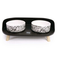 M-Pets (М-Петс) Altitude Double Raised Pet Bowl - Миска двойная на подставке для котов и собак (2х450 мл) в E-ZOO