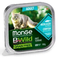 Monge (Монж) BWild Grain Free Wet Cod Fish Adult Cat - Консервований беззерновий корм з тріски для дорослих кішок (паштет) (100 г) в E-ZOO