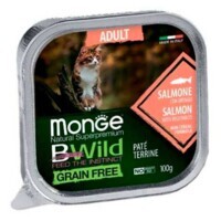 Monge (Монж) BWild Grain Free Wet Salmon Adult Cat - Консервований беззерновий корм із лосося для дорослих кішок (паштет) (100 г) в E-ZOO