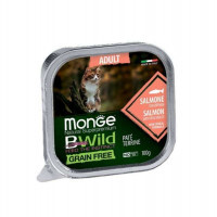 Monge (Монж) BWild Grain Free Wet Salmon Adult Cat - Консервированный беззерновой корм из лосося для взрослых кошек (паштет) (100 г) в E-ZOO