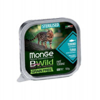 Monge (Монж) BWild Grain Free Wet Tuna Sterilized Cat - Консервированный беззерновой корм из тунца для стерилизованных котов (паштет) (100 г) в E-ZOO