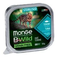 Monge (Монж) BWild Grain Free Wet Tuna Sterilized Cat - Консервований беззерновий корм з тунця для стерилізованих котів (паштет) (100 г) в E-ZOO