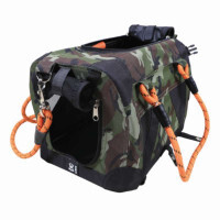 M-Pets (М-Петс) Remix Travel Carrier 2in1 Camouflage - Складна камуфляжна сумка-переноска з повідцем у комплекті для собак малих порід та котів вагою до 4,5 кг (41х28х28 см) в E-ZOO