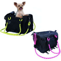 M-Pets (М-Петс) Remix Travel Carrier 2in1 Black - Складная сумка-переноска с поводком в комплекте для собак малых пород и котов весом до 4,5 кг (41х28х28 см)