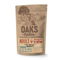 Oak's Farm (Оакс Фарм) Grain Free White Fish Adult Cat - Сухой беззерновой корм с белой рыбой для взрослых кошек от 1 года (400 г)