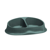 Stefanplast (Стефанпласт) Chic Double Bowl - Миска двойная пластиковая для собак и котов с противоскользящим ободком (2х250 мл)