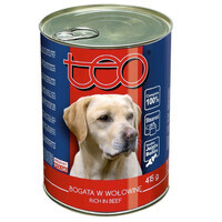 Teo (Тео) With Beef – Консервированный корм с говядиной для собак (кусочки в соусе) (415 г) в E-ZOO