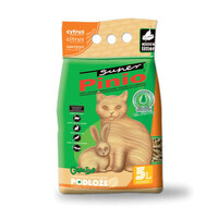 Super Pinio (Супер Пинио) Wood Cat Litter Citrus – Универсальный древесный наполнитель для животных и птиц с ароматом цитрусов (5 л)