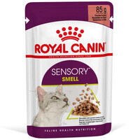 Royal Canin (Роял Канин) Sensory Smell in Gravy – Влажный корм с мясом и рыбой для взрослых кошек, стимулирующий обонятельные рецепторы (кусочки в соусе) (85 г)