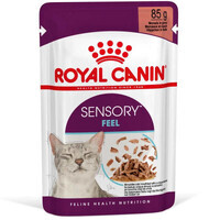 Royal Canin (Роял Канін) Sensory Feel in Gravy – Вологий корм з м'ясом та рибою для дорослих котів, що стимулює дотикові рецептори ротової порожнини (шматочки в соусі) (85 г) в E-ZOO