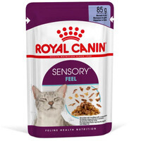 Royal Canin (Роял Канин) Sensory Feel in Jelly – Влажный корм с мясом для взрослых кошек, стимулирующий осязательные рецепторы ротовой полости (кусочки в желе) (85 г)