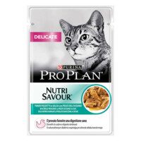 Purina Pro Plan (Пуріна Про План) Delicate Nutrisavour - Вологий корм з океанічною рибою для дорослих котів з чутливим травленням (шматочки в соусі) (85 г) в E-ZOO