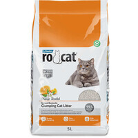 RoCat (РоКэт) Cat Litter Orange - Бентонитовый наполнитель для кошачьего туалета с ароматом цитрусовых (5 л / 4,3 кг)
