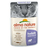 Almo Nature (Альмо Натюр) Holistic Digestive Help Cat Fish - Вологий корм із рибою для котів з чутливим травленням (шматочки в желе) (70 г) в E-ZOO
