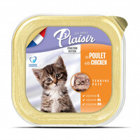 Plaisir (Плєзір) Kitten Chicken&Milk Terrine - Повнораціонний вологий корм з куркою та молоком для кошенят (террін) (100 г) в E-ZOO