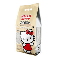 Hello Kitty (Хелоу Китти) Cat Litter Natural - Белый бентонитовый наполнитель для кошачьего туалета без ароматизаторов (5 л / 4,3 кг) в E-ZOO