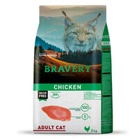 Bravery (Бравери) Chicken Adult Cat - Сухой беззерновой корм с курицей для взрослых кошек (2 кг)