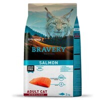 Bravery (Бравери) Salmon Adult Cat Sterilized - Сухой беззерновой корм с лососем для взрослых стерилизованных котов и кошек (2 кг)