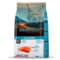 Bravery (Бравери) Salmon Adult Cat - Сухой беззерновой корм с лососем для взрослых котов (2 кг)