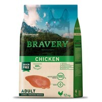 Bravery (Бравери) Chicken Adult Large/Medium - Сухой беззерновой корм с курицей для взрослых собак средних и крупных пород (4 кг)