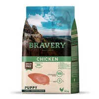 Bravery (Бравери) Chicken Puppy Large/Medium - Сухой беззерновой корм с курицей для щенков собак средних и крупных пород (4 кг) в E-ZOO