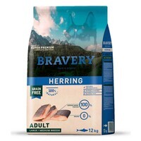 Bravery (Бравері) Herring Adult Large/Medium - Сухий беззерновий корм з оселедцем для дорослих собак середніх та великих порід (4 кг) в E-ZOO