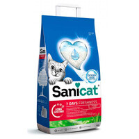Sanicat (Саникет) 7 Days Freshness Aloe Vera Cat Litter – Минеральный впитывающий наполнитель с ароматом алоэ вера для кошачьего туалета (4 л / 2,7 кг)