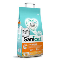 Sanicat (Саникет) Clumping Cat Litter Vanilla&Mandarin – Бентонитовый наполнитель комкующийся для кошачьего туалета с ароматом ванили и мандарина (8 л / 6,9 кг)