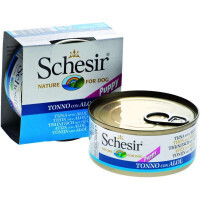 Schesir (Шезир) Puppy Tuna & Aloe - Консервированный корм с тунцом и алоэ для щенков (кусочки в желе)