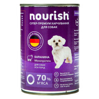 Nourish (Норіш) Консервований корм Баранина Монопротеїн для дорослих собак і собак похилого віку різних порід (400 г) в E-ZOO