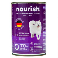 Nourish (Норіш) Консервований корм Яловичина Монопротеїн для дорослих собак і собак похилого віку різних порід (400 г) в E-ZOO
