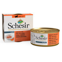 Schesir (Шезір) Tuna & Papaya - Консервований корм з тунцем і папаєю для дорослих котів (шматочки в желе) (75 г) в E-ZOO