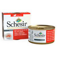 Schesir (Шезір) Tuna & Shrimps - Консервований корм з тунцем і креветками для дорослих котів (шматочки в желе) (85 г) в E-ZOO