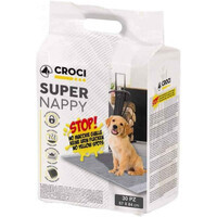 Croci (Крочі) Super Nappy Activated Carbon - Одноразові гігієнічні пелюшки з активованим вугіллям для собак та котів (84х57 см / 30 шт.) в E-ZOO