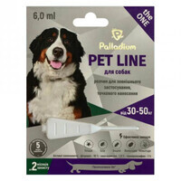 Palladium (Палладиум) Pet Line The One Dog - Противопаразитарные капли на холку от блох, клещей и гельминтов для собак (30-50 кг) в E-ZOO